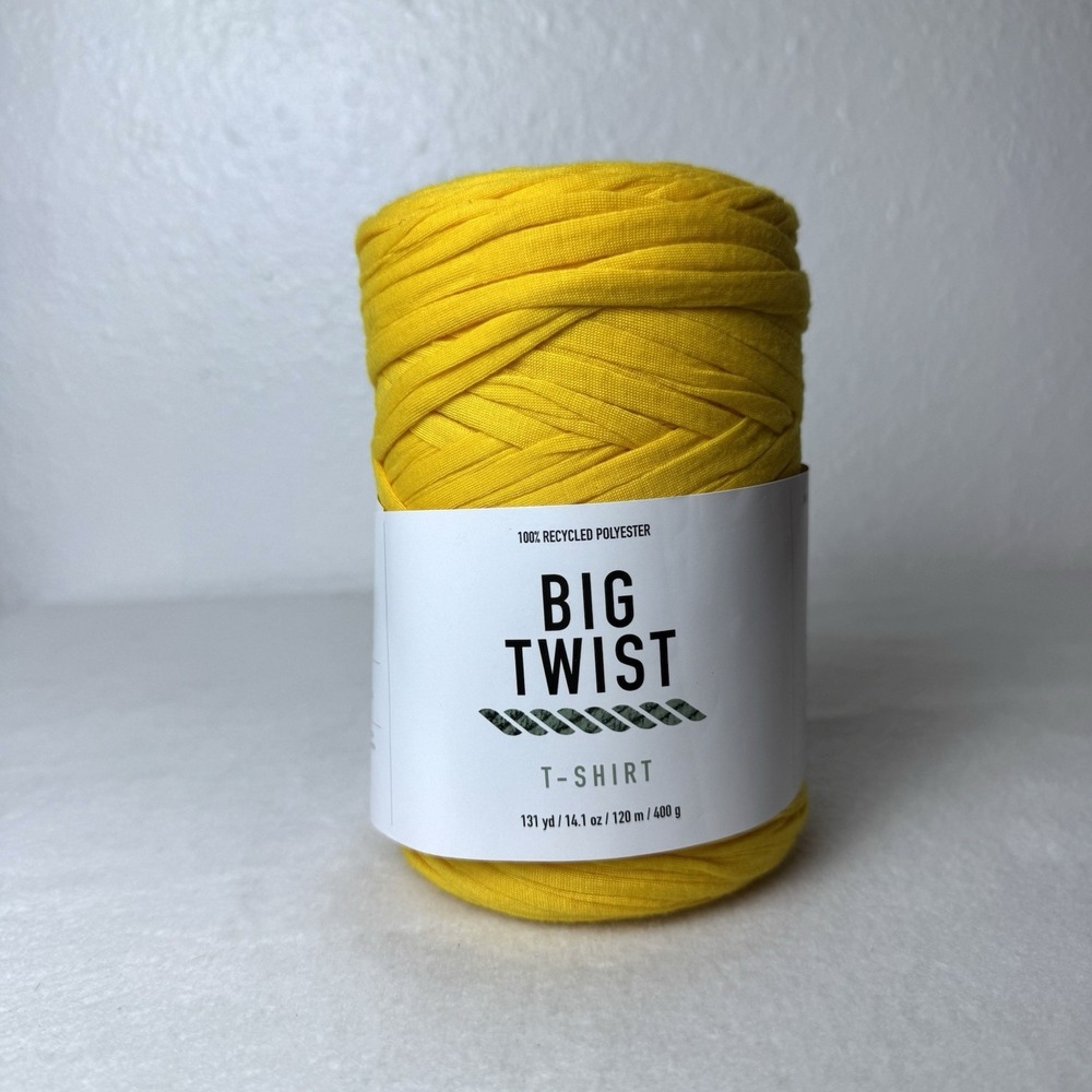 Big Twist T-shirt Yarn Banana Yellow Super Bulky Crafting Tshirt